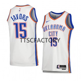 Dres Oklahoma City Thunder Derrick Favors 15 Nike 2022-23 Association Edition Bijela Swingman - Muške